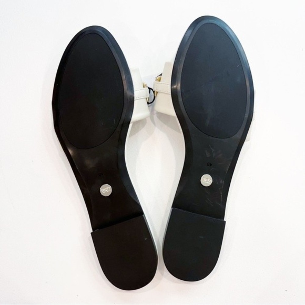 ZARA Flat Leather Slide Sandals with Gold/Silver Chain Size 40 NEW NWT - Picture 7 of 7